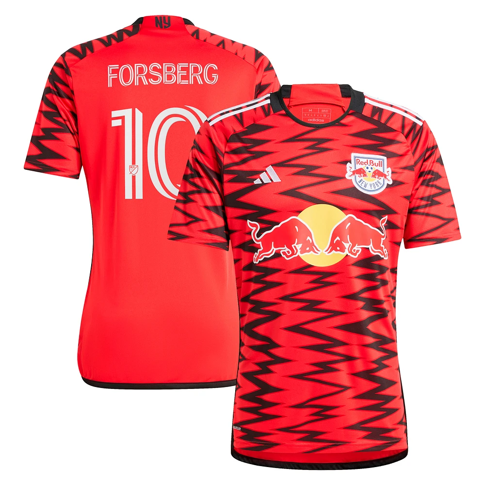 Men's adidas Emil Forsberg Red New York Bulls 2024 Legacy Replica Player Jersey