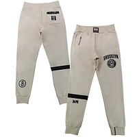 Unisex NBA x Two Hype  Cream Brooklyn Nets Culture & Hoops Heavyweight Jogger Pants