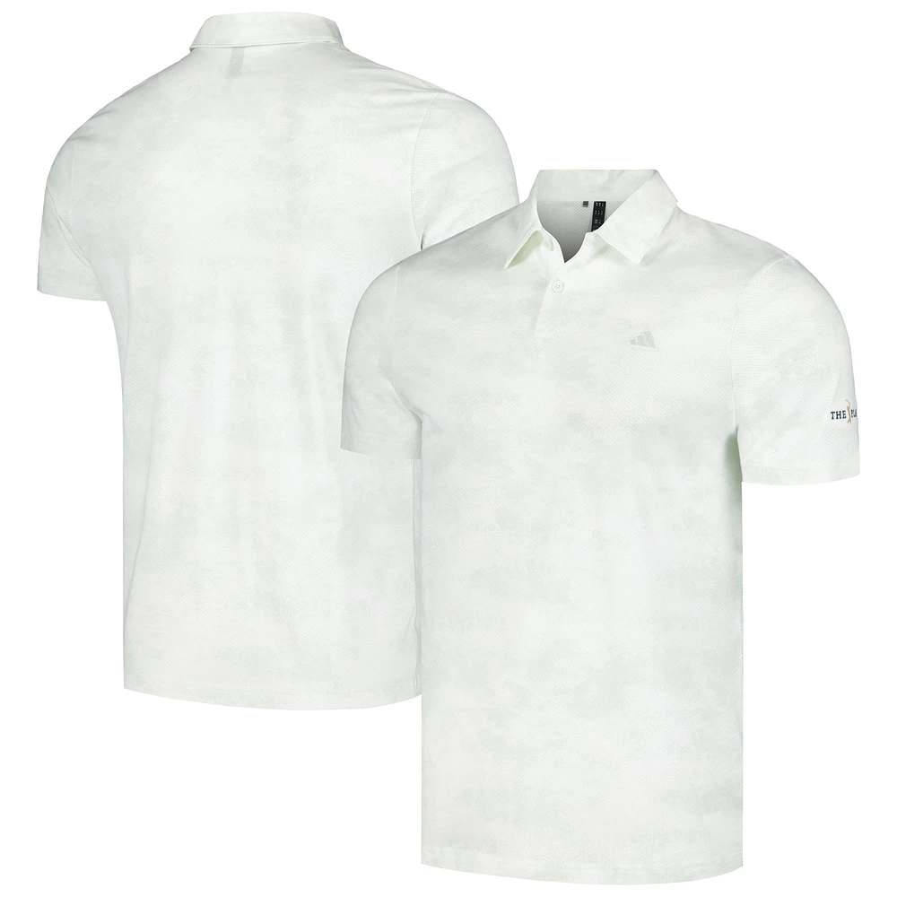 Men's adidas White THE PLAYERS Go-To Printed Mesh Polo