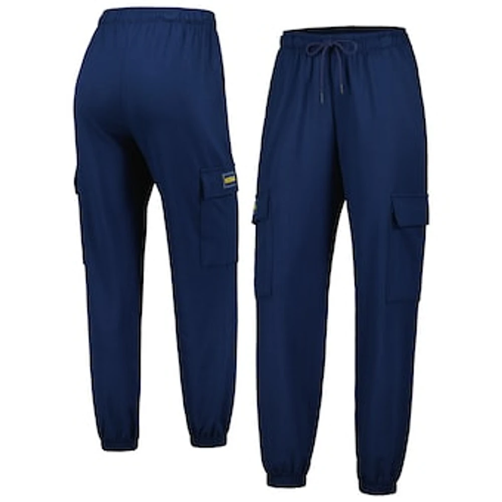 Women's Lusso Navy Michigan Wolverines Mellie Cargo Pants