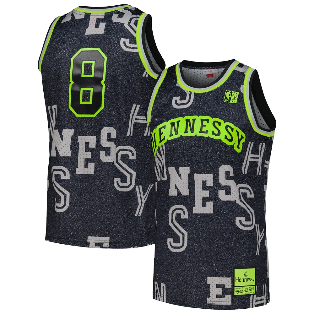 Men's Mitchell & Ness Black NBA x Hennessy Hardwood Classics Neon Concrete Swingman Jersey