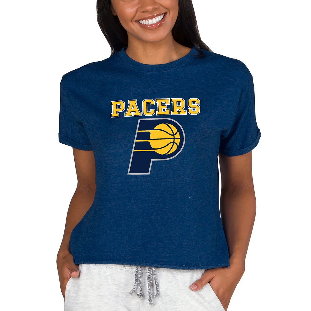 Concepts Sport Navy Indiana Pacers NBA Women's Mainstream Terry SS Top