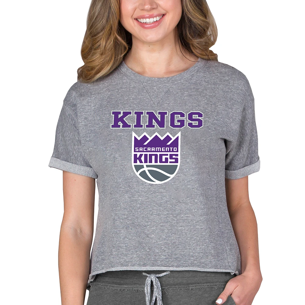 Concepts Sport Gray Sacramento Kings NBA Women's Mainstream Terry SS Top