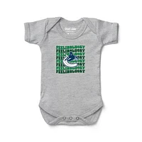 Infant Chad & Jake Heather Gray Vancouver Canucks Feeling Lucky Bodysuit