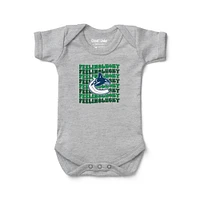 Infant Chad & Jake Heather Gray Vancouver Canucks Feeling Lucky Bodysuit