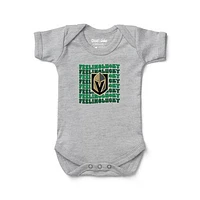 Infant Chad & Jake Heather Gray Vegas Golden Knights Feeling Lucky Bodysuit