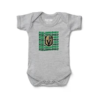 Infant Chad & Jake Heather Gray Vegas Golden Knights Feeling Lucky Bodysuit