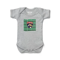 Infant Chad & Jake Heather Gray Florida Panthers Feeling Lucky Bodysuit