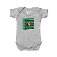 Infant Chad & Jake Heather Gray Anaheim Ducks Feeling Lucky Bodysuit