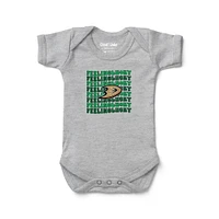 Infant Chad & Jake Heather Gray Anaheim Ducks Feeling Lucky Bodysuit
