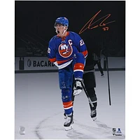 Anders Lee New York Islanders Autographed 16" x 20" Blue Jersey Celebrating Spotlight Photograph