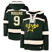 Men's '47 Mike Modano Green Dallas Stars Retired Player Name & Number Lacer Pullover Hoodie