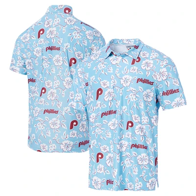 Men's Reyn Spooner Light Blue Philadelphia Phillies Cooperstown Collection Performance Polo