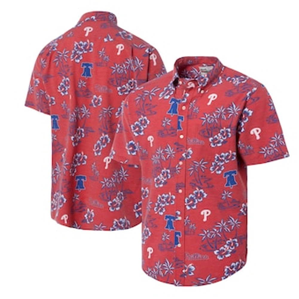 Men's Reyn Spooner Red Philadelphia Phillies Kekai Button-Down Shirt