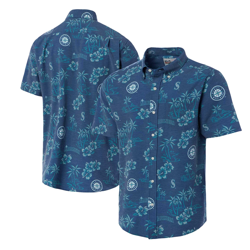 Men's Reyn Spooner Navy Seattle Mariners Kekai Button-Down Shirt