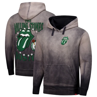 Unisex Sportiqe Gray Rolling Stones x Boston Celtics Collab Pullover Hoodie