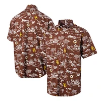 Men's Reyn Spooner Brown San Diego Padres Cooperstown Collection Kekai Button-Down Shirt