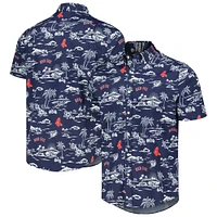 Men's Reyn Spooner Navy Boston Red Sox Cooperstown Collection Kekai Button-Down Shirt