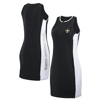 Women's WEAR by Erin Andrews Black New Orleans Saints Bodyframing Tank Dress