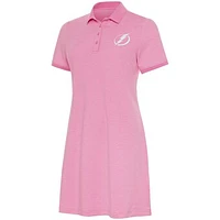Women's Antigua Tampa Bay Lightning White Logo Play Through Polo Dress
