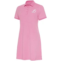 Women's Antigua Tampa Bay Lightning White Logo Play Through Polo Dress