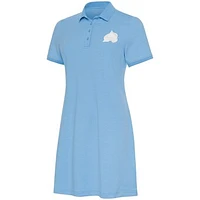 Women's Antigua Light Blue Colorado Avalanche White Logo Play Through Polo Dress