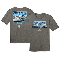 Men's Trackhouse Racing Team Collection  Heather Charcoal Ross Chastain Busch Light Car T-Shirt