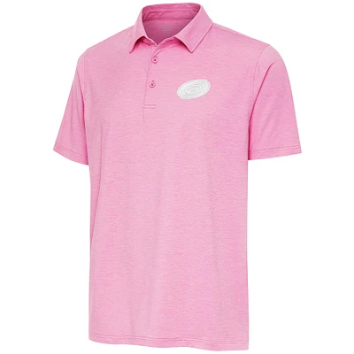 Men's Antigua  Pink Carolina Hurricanes White Logo Par 3 Polo