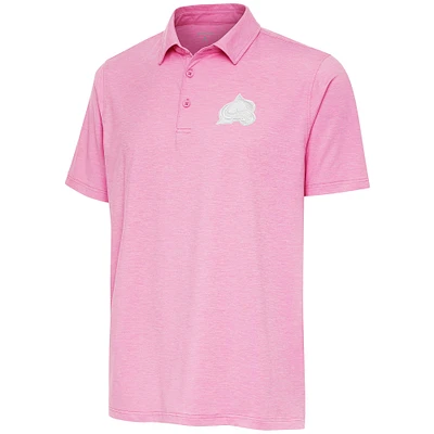 Men's Antigua  Pink Colorado Avalanche White Logo Par 3 Polo