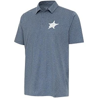 Men's Antigua  Heather Navy Dallas Stars White Logo Par 3 Polo