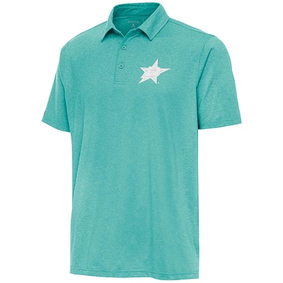 Men's Antigua  Mint Dallas Stars White Logo Par 3 Polo