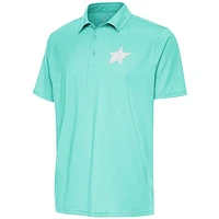Men's Antigua  Heather Aqua Dallas Stars White Logo Par 3 Polo