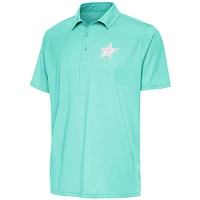 Men's Antigua  Heather Aqua Dallas Stars White Logo Par 3 Polo
