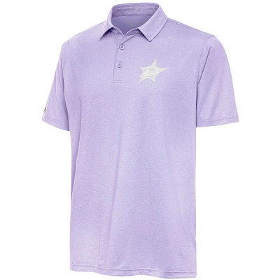 Men's Antigua  Lavender Dallas Stars White Logo Par 3 Polo
