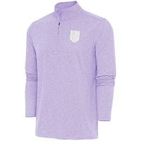 Men's Antigua  Lavender Vegas Golden Knights White Logo Hunk Quarter-Zip Pullover