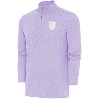 Men's Antigua  Lavender Vegas Golden Knights White Logo Hunk Quarter-Zip Pullover