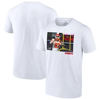 Unisex Travis Kelce White Kansas City Chiefs Player Graphic T-Shirt