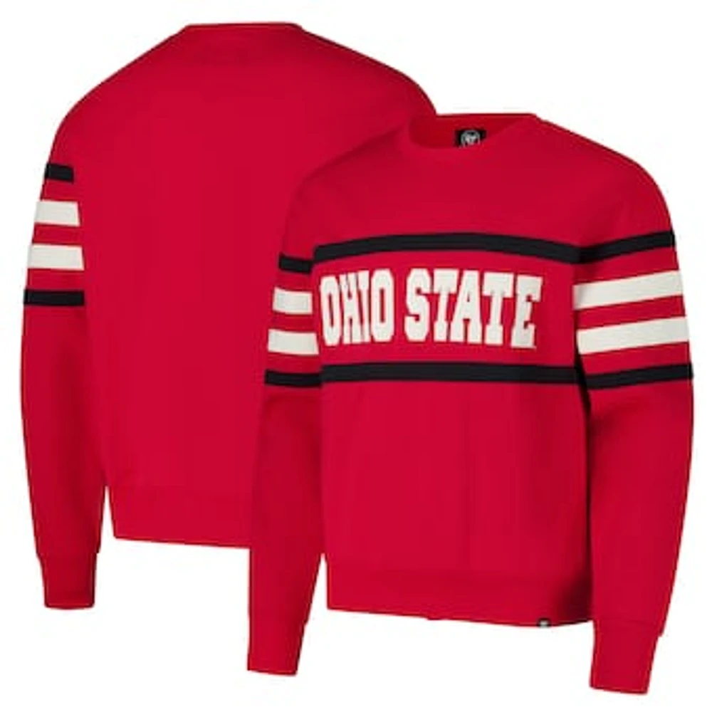 Men's '47 Scarlet Ohio State Buckeyes Coaches Collection Pullover Sweatshirt