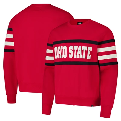 Men's '47 Scarlet Ohio State Buckeyes Coaches Collection Pullover Sweatshirt