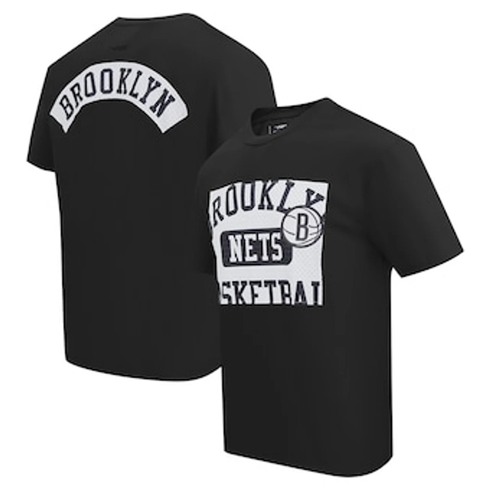 Men's Pro Standard Black Brooklyn Nets Made To Play Drop Shoulder T-Shirt