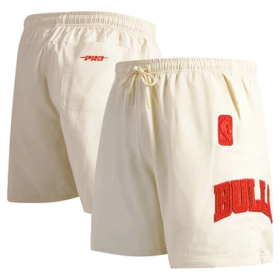 Men's Pro Standard Cream Chicago Bulls Triple Tonal Woven Shorts