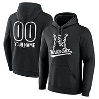 Men's  Black Chicago White Sox Personalized Name & Number Fastball Pullover Hoodie