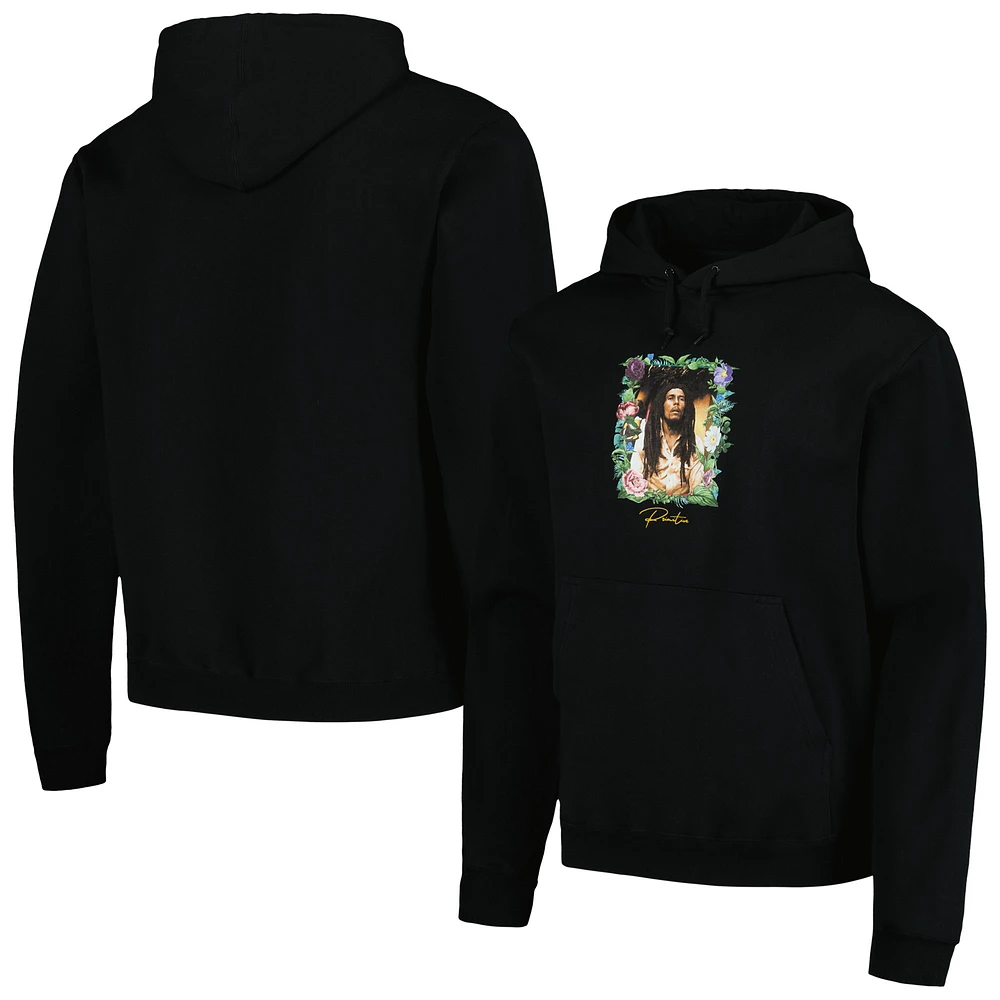 Unisex Primitive Apparel Black Bob Marley Everlasting Pullover Hoodie