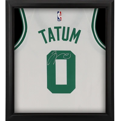 Jayson Tatum Boston Celtics Autographed Framed Nike 2022-23 White Association Swingman Jersey Shadowbox