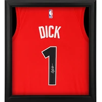 Gradey Dick Toronto Raptors Autographed Framed Nike Red Icon Swingman Jersey Shadowbox