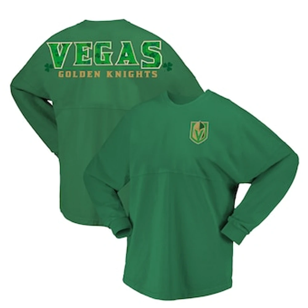 Women's Fanatics Kelly Green Vegas Golden Knights St. Patrick's Day Spirit Jersey T-Shirt