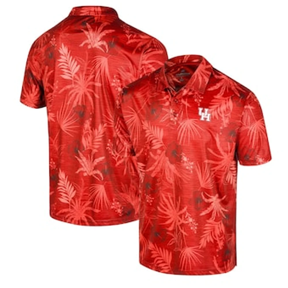 Men's Colosseum Red Houston Cougars Palms Polo