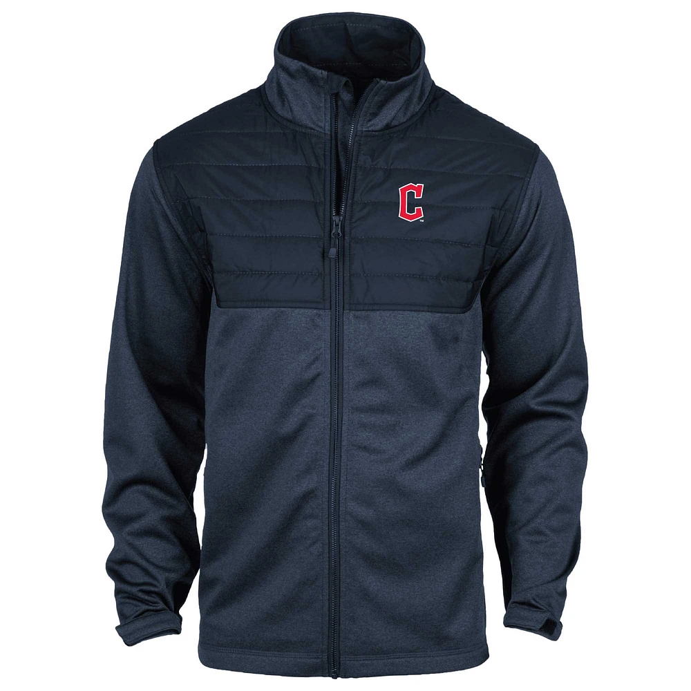 Men's Dunbrooke  Heather Navy Cleveland Guardians Explorer Full-Zip Jacket