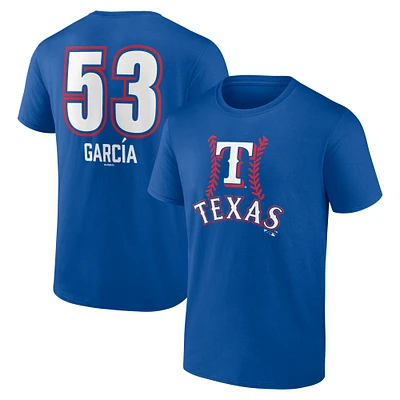 Men's Adolis Garcia Royal Texas Rangers Fastball Player Name & Number T-Shirt