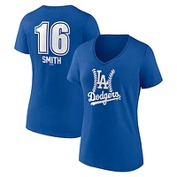 Women's Will Smith Royal Los Angeles Dodgers Fastball Player Name & Number V-Neck T-Shirt